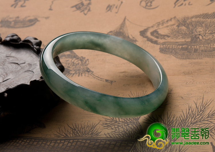 冰种飘花缅甸翡翠A货贵妃镯（54.2mm-48.1mm）