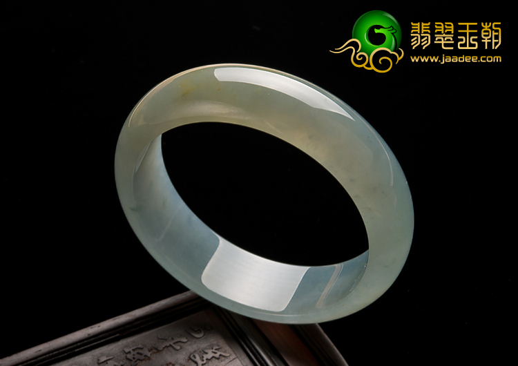 冰种晴水黄翡缅甸翡翠A货手镯（59.5mm）