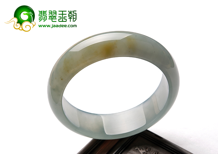 冰种晴水黄翡缅甸翡翠A货手镯（59.5mm）