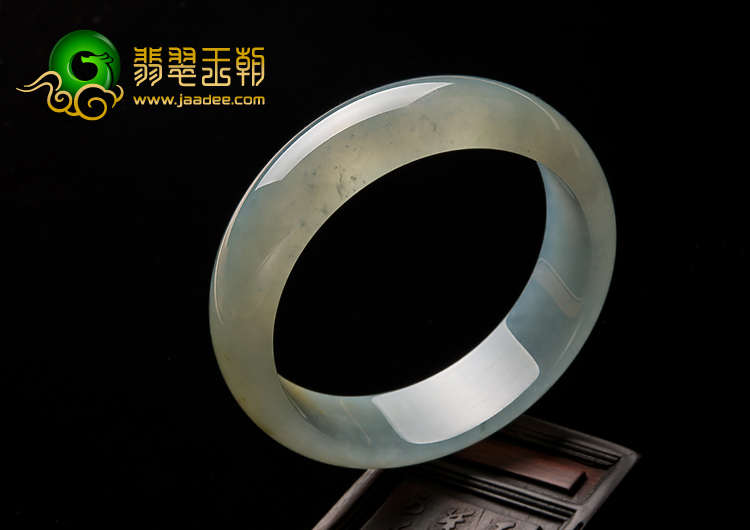 冰种晴水黄翡缅甸翡翠A货手镯（59.5mm）