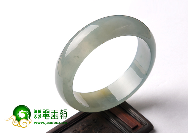 冰种晴水黄翡缅甸翡翠A货手镯（59.5mm）