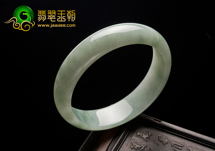糯冰种飘花缅甸翡翠A货手镯（58mm）