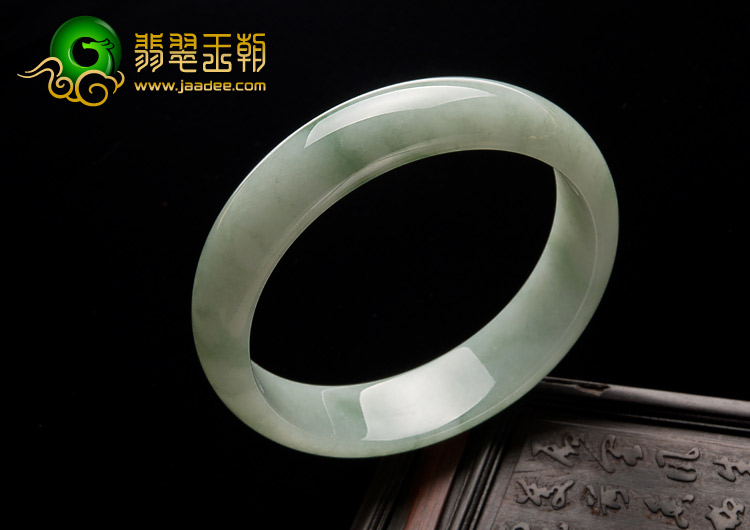 糯冰种飘花缅甸翡翠A货手镯（58mm）