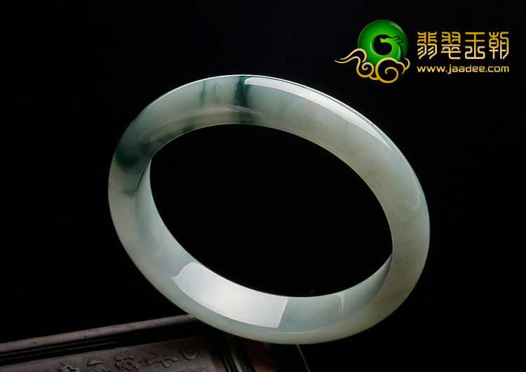 糯冰种飘花缅甸翡翠A货手镯（63.8mm）