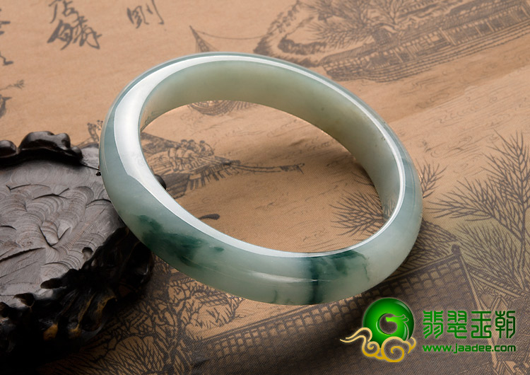 糯冰种飘花缅甸翡翠A货手镯（63.8mm）
