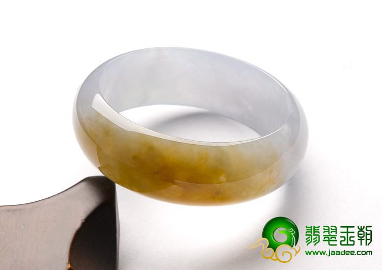 冰种黄翡缅甸翡翠A货手镯（60.4mm）