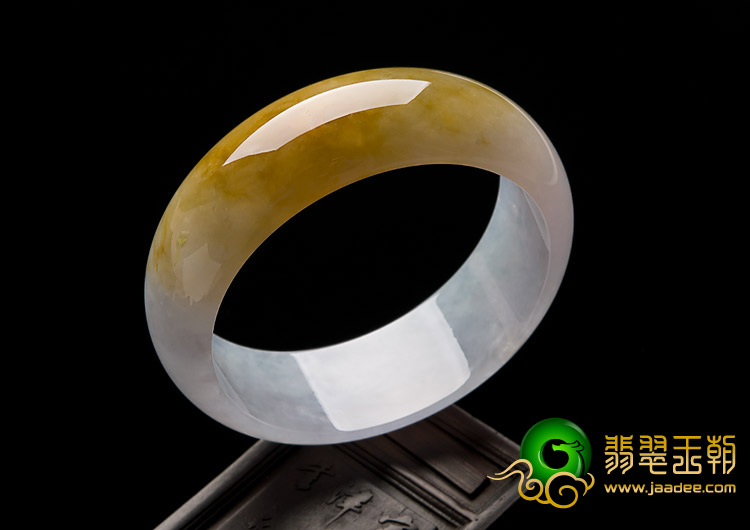 冰种黄翡缅甸翡翠A货手镯（60.4mm）