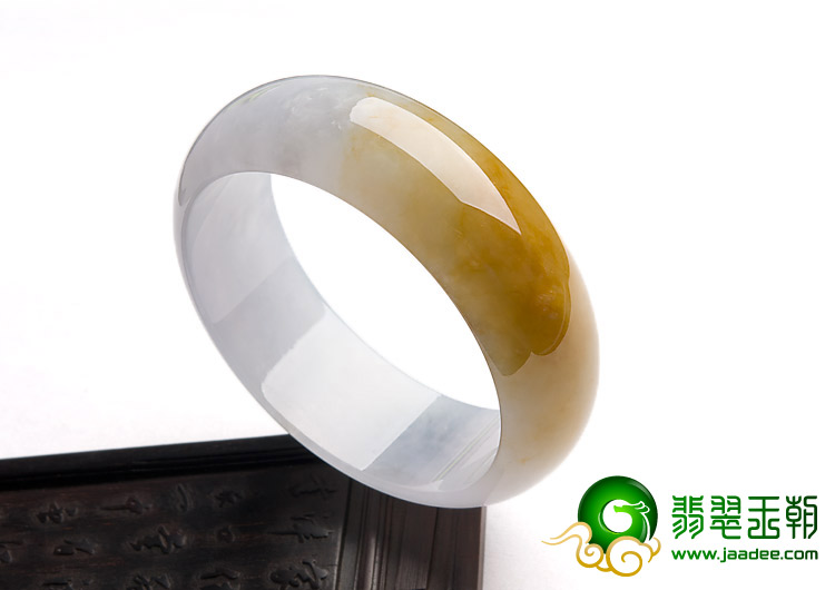 冰种黄翡缅甸翡翠A货手镯（60.4mm）