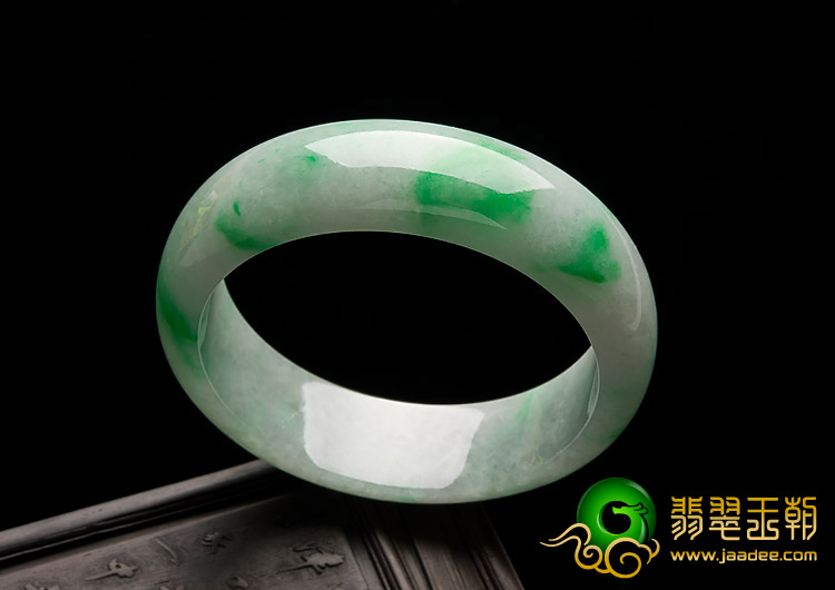 糯冰种飘翠缅甸翡翠A货手镯（60.3mm）