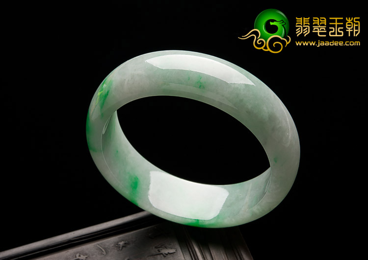 糯冰种飘翠缅甸翡翠A货手镯（60.3mm）