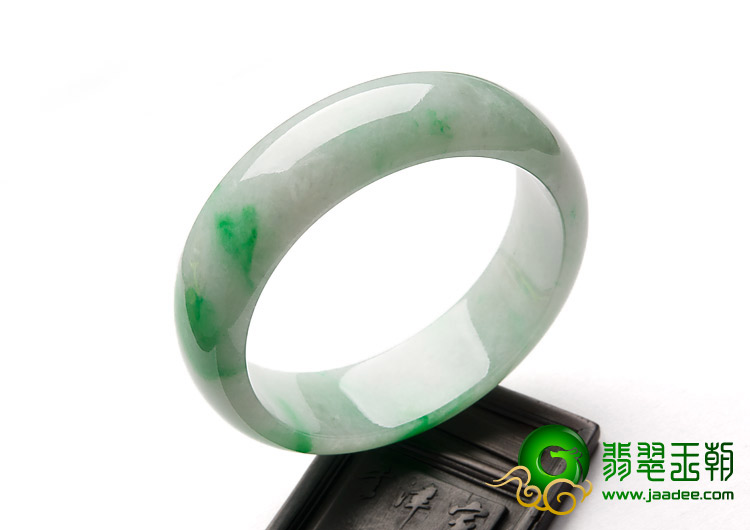 糯冰种飘翠缅甸翡翠A货手镯（60.3mm）