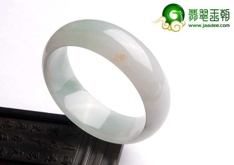 糯冰种飘花缅甸翡翠A货手镯（58mm）