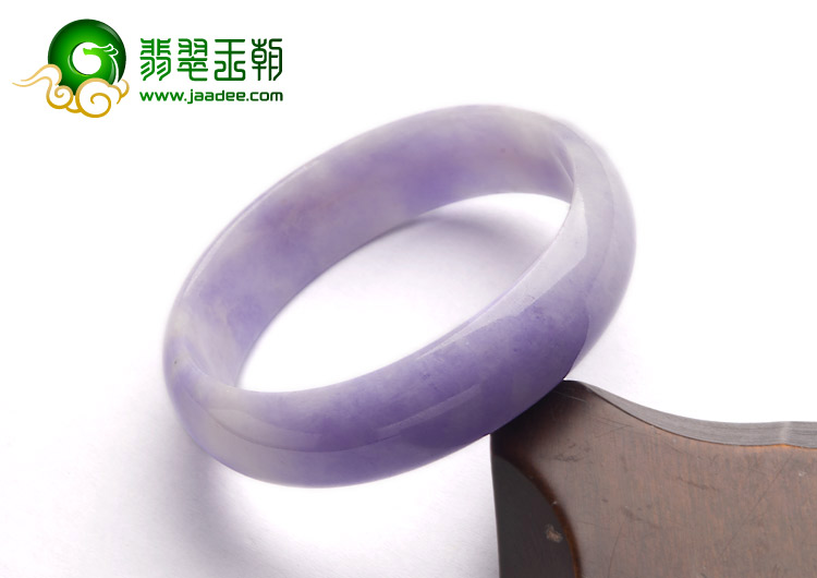 糯冰种紫罗兰缅甸翡翠A货贵妃镯（59.1-52.3mm）