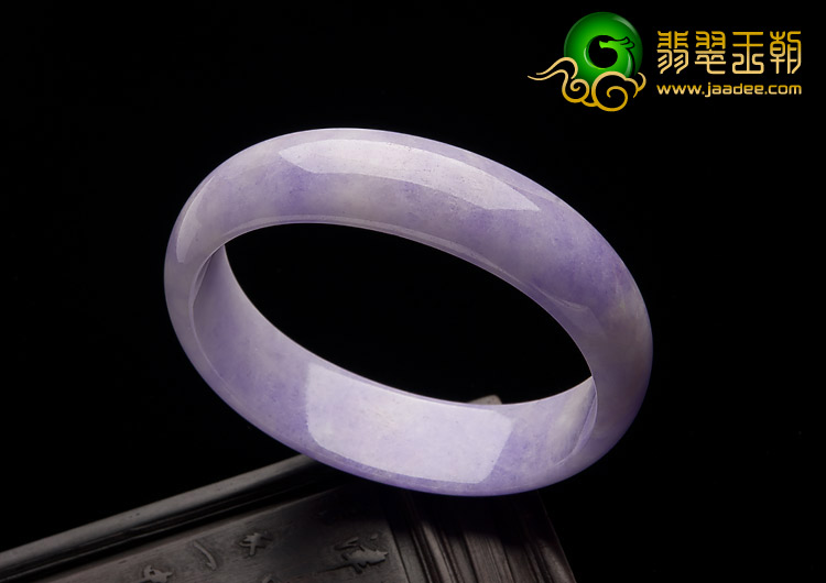 糯冰种紫罗兰缅甸翡翠A货贵妃镯（59.1-52.3mm）