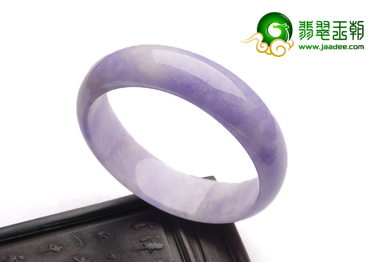 糯冰种紫罗兰缅甸翡翠A货贵妃镯（59.1-52.3mm）
