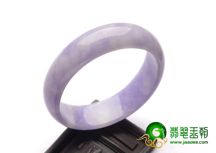 糯冰种紫罗兰缅甸翡翠A货贵妃镯（59.1-52.3mm）