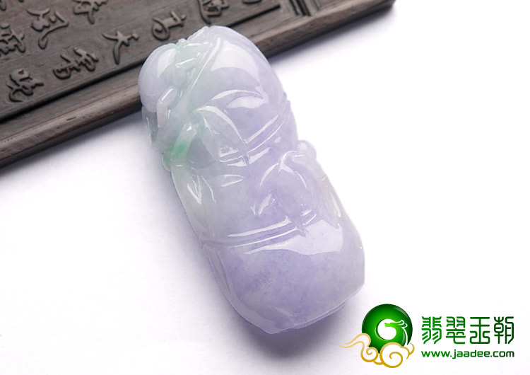 糯冰种春带彩缅甸翡翠A货节节高挂件