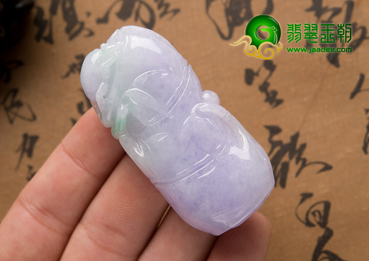 糯冰种春带彩缅甸翡翠A货节节高挂件