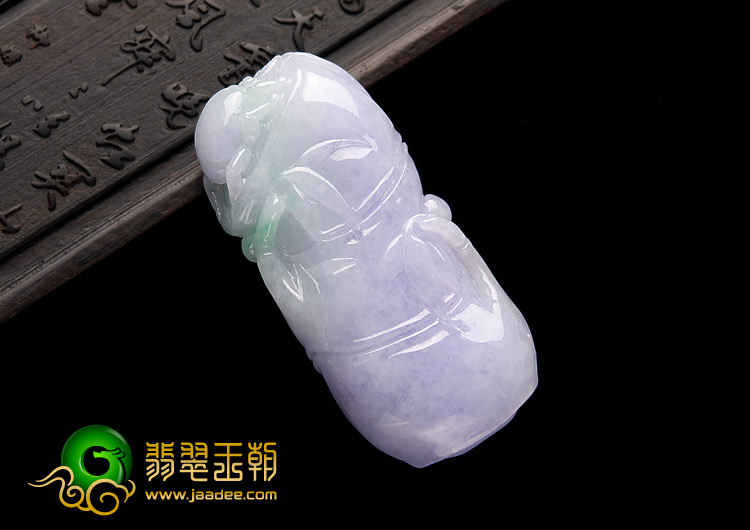 糯冰种春带彩缅甸翡翠A货节节高挂件