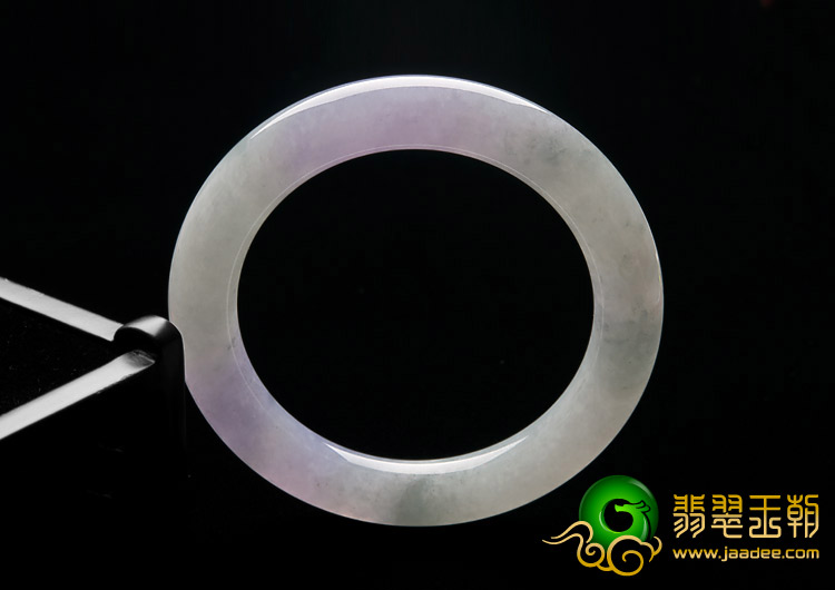 糯冰种春色缅甸翡翠A货圆条手镯（54.2mm）