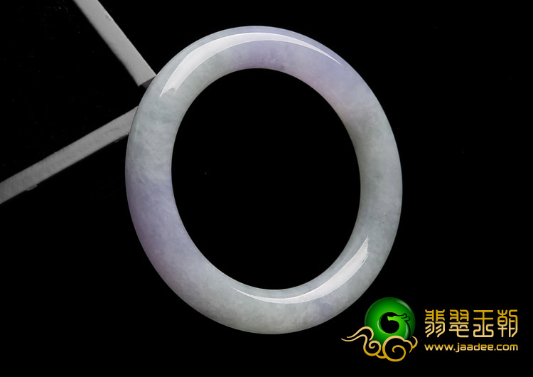 糯冰种春色缅甸翡翠A货圆条手镯（54.2mm）