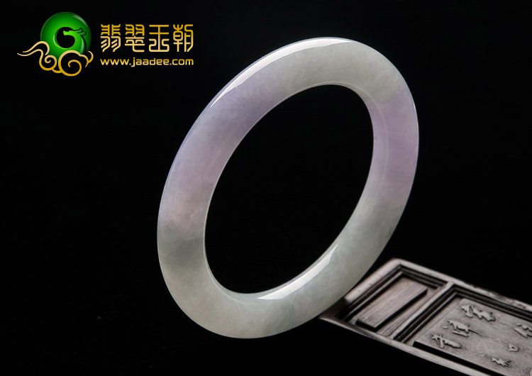 糯冰种春色缅甸翡翠A货圆条手镯（54.2mm）