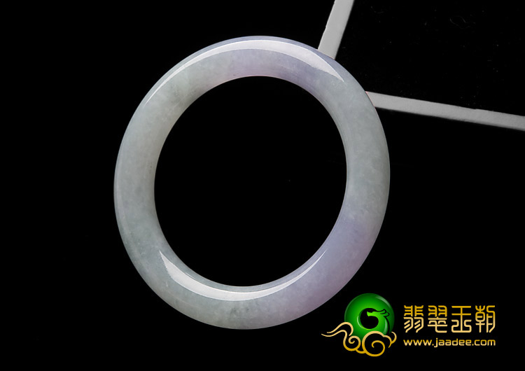 糯冰种春色缅甸翡翠A货圆条手镯（54.2mm）