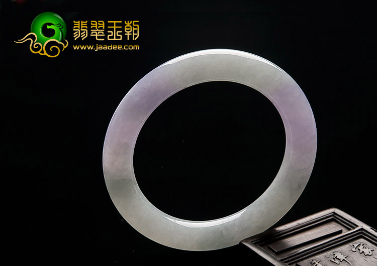 糯冰种春色缅甸翡翠A货圆条手镯（54.2mm）