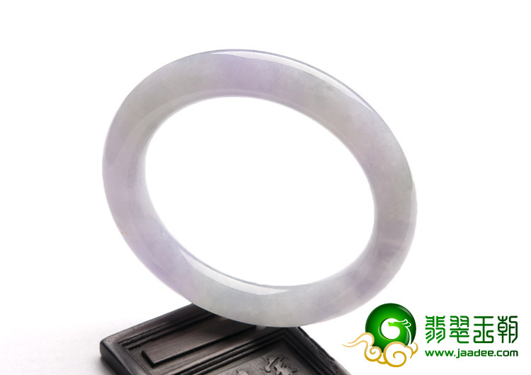 糯冰种春色缅甸翡翠A货圆条手镯（53.9mm）