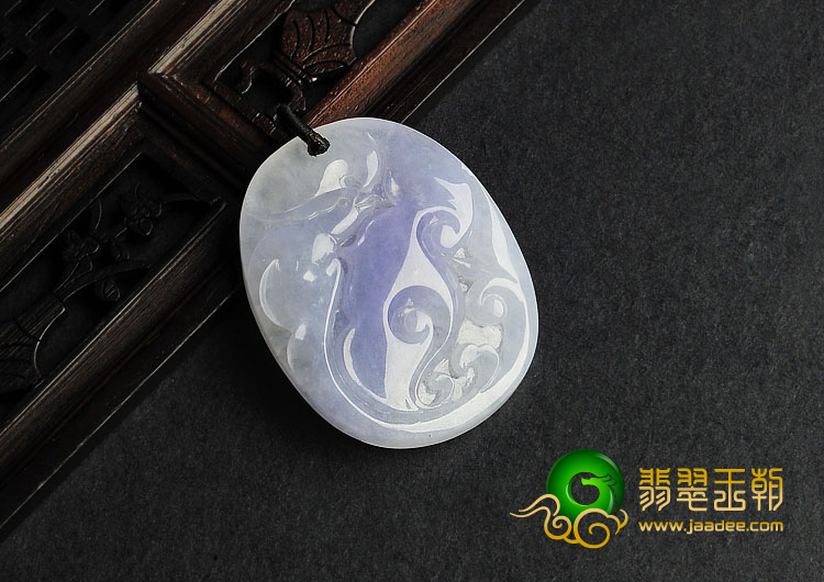 冰种紫罗兰缅甸翡翠A货吉祥鸟挂件