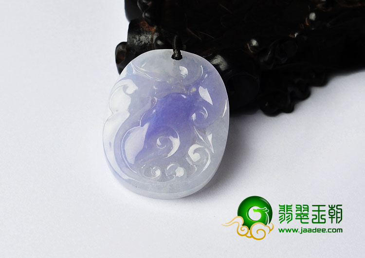 冰种紫罗兰缅甸翡翠A货吉祥鸟挂件
