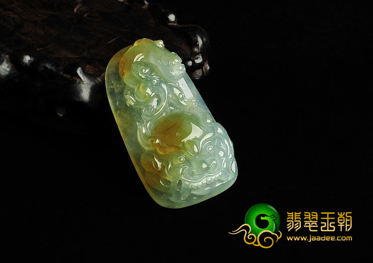 冰种黄翡缅甸翡翠A货望子成龙挂件
