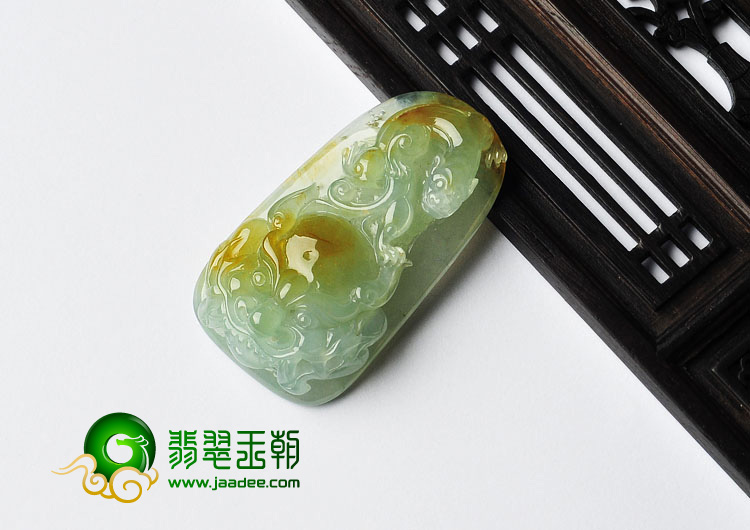 冰种黄翡缅甸翡翠A货望子成龙挂件