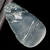 冰玻种缅甸翡翠A货如意挂件