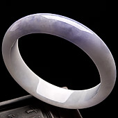 糯冰种紫罗兰缅甸翡翠A货手镯（58.3mm）
