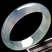 冰种紫罗兰缅甸翡翠A货手镯（57.7mm）