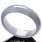 冰种紫罗兰缅甸翡翠A货手镯（56mm）