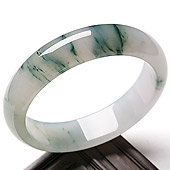 冰种飘花缅甸翡翠A货手镯（58.2mm）