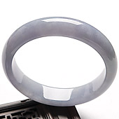 糯冰种紫罗兰缅甸翡翠A货手镯（56mm）
