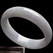 糯冰种紫罗兰缅甸翡翠A货手镯（52.3mm）