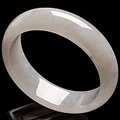 冰种淡晴水缅甸翡翠A货手镯（59.2mm）