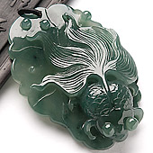 冰种蓝晴水缅甸翡翠A货年年有余挂件