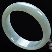 糯冰种晴水缅甸翡翠A货手镯（59.2mm）