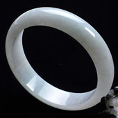 糯冰种淡紫罗兰缅甸翡翠A货手镯（60.4mm）