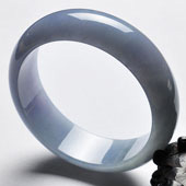 糯冰种春带彩缅甸翡翠A货手镯（58.7mm）
