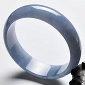 糯冰种紫罗兰缅甸翡翠A货手镯（60mm）