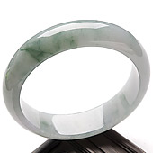 冰种飘花缅甸翡翠A货手镯（57.8mm）