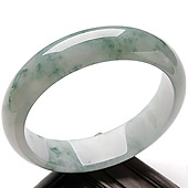 冰种飘花缅甸翡翠A货手镯（55.1mm）