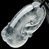 冰玻种缅甸翡翠A货如意挂件