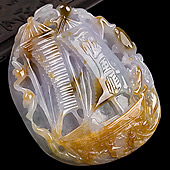 糯冰种三彩缅甸翡翠A货一帆风顺挂件